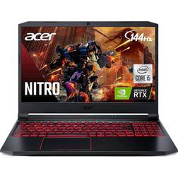 Acer Nitro 5 AN515 Gaming Laptop | Intel Core i5-10300H Up to 4.5GHz | NVIDIA GeForce RTX 3050 GPU | 15.6" FHD 144Hz IPS | 8GB DDR4 | 512GB NVMe SSD | Intel Wi-Fi 6 | Backlit Keyboard | TWE Cloth